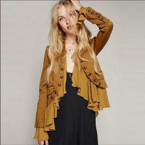 Free People Romantic Ruffles Jacket